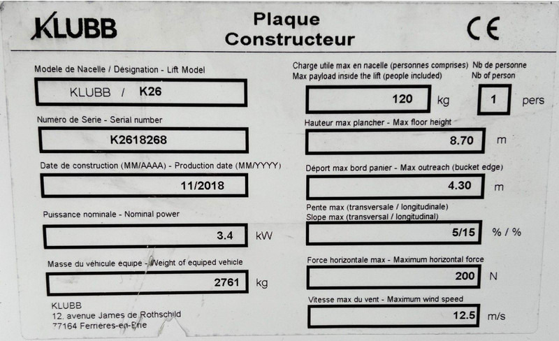 Truck, Crane truck Isuzu D-Max 4x4 Lifting basket - Klubb K26 -12m: picture 12