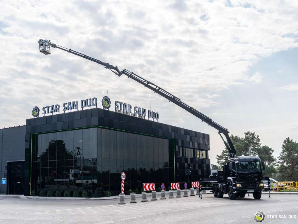 Crane truck MAN  TGS 26.420 6x6 HMF 3000 K6 Fly Jib Crane Basket: picture 6