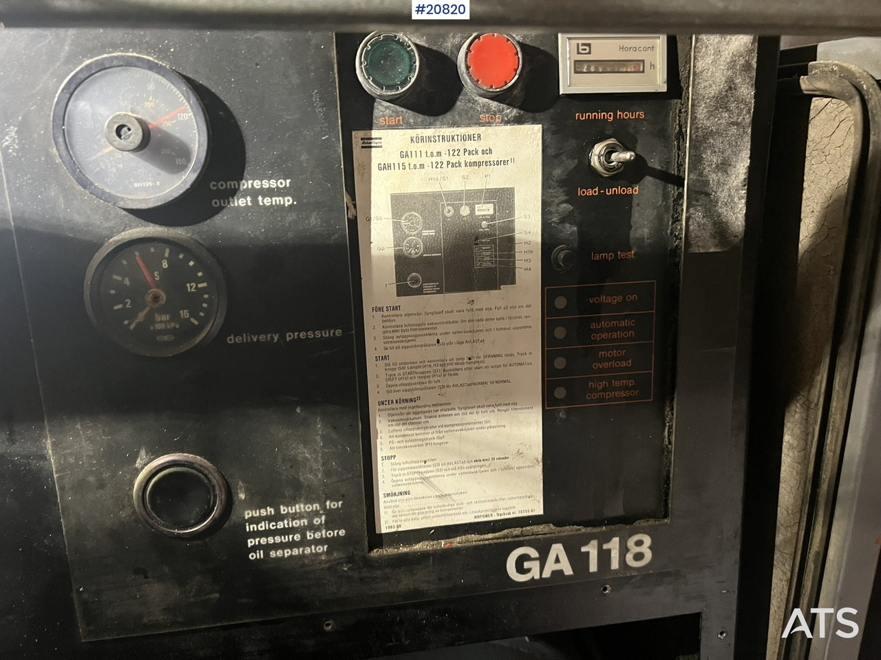 Atlas Copco GA 118 - Air compressor: picture 5 Atlas Copco GA 118 - Air compressor: picture 5