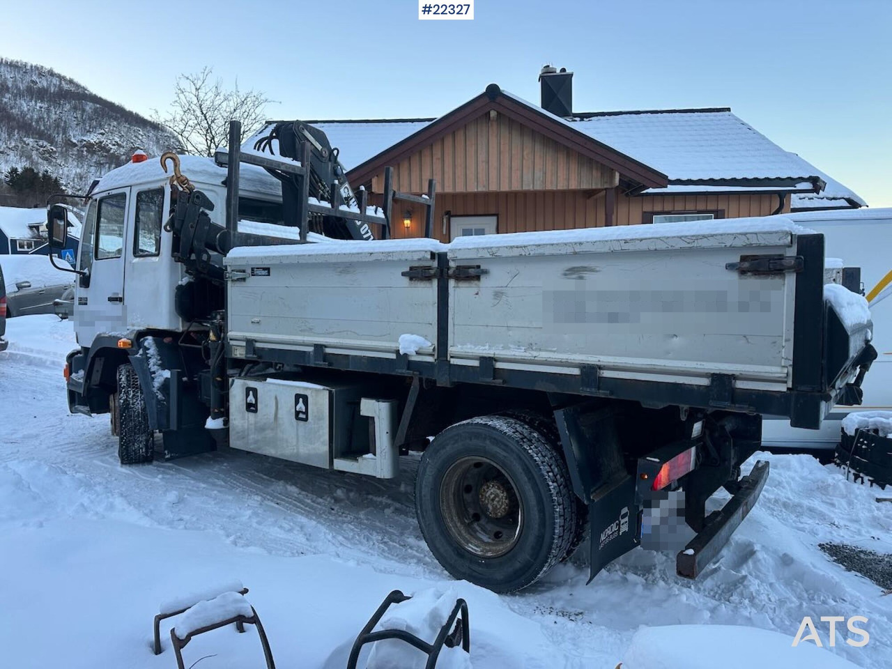 Crane truck MAN 14 224 LC kranbil m / 7 t/m kran og to sett dekk. Lav km stand. SE VIDEO: picture 11