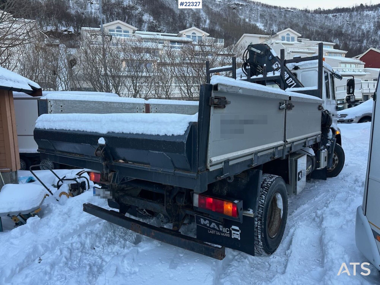 Crane truck MAN 14 224 LC kranbil m / 7 t/m kran og to sett dekk. Lav km stand. SE VIDEO: picture 16