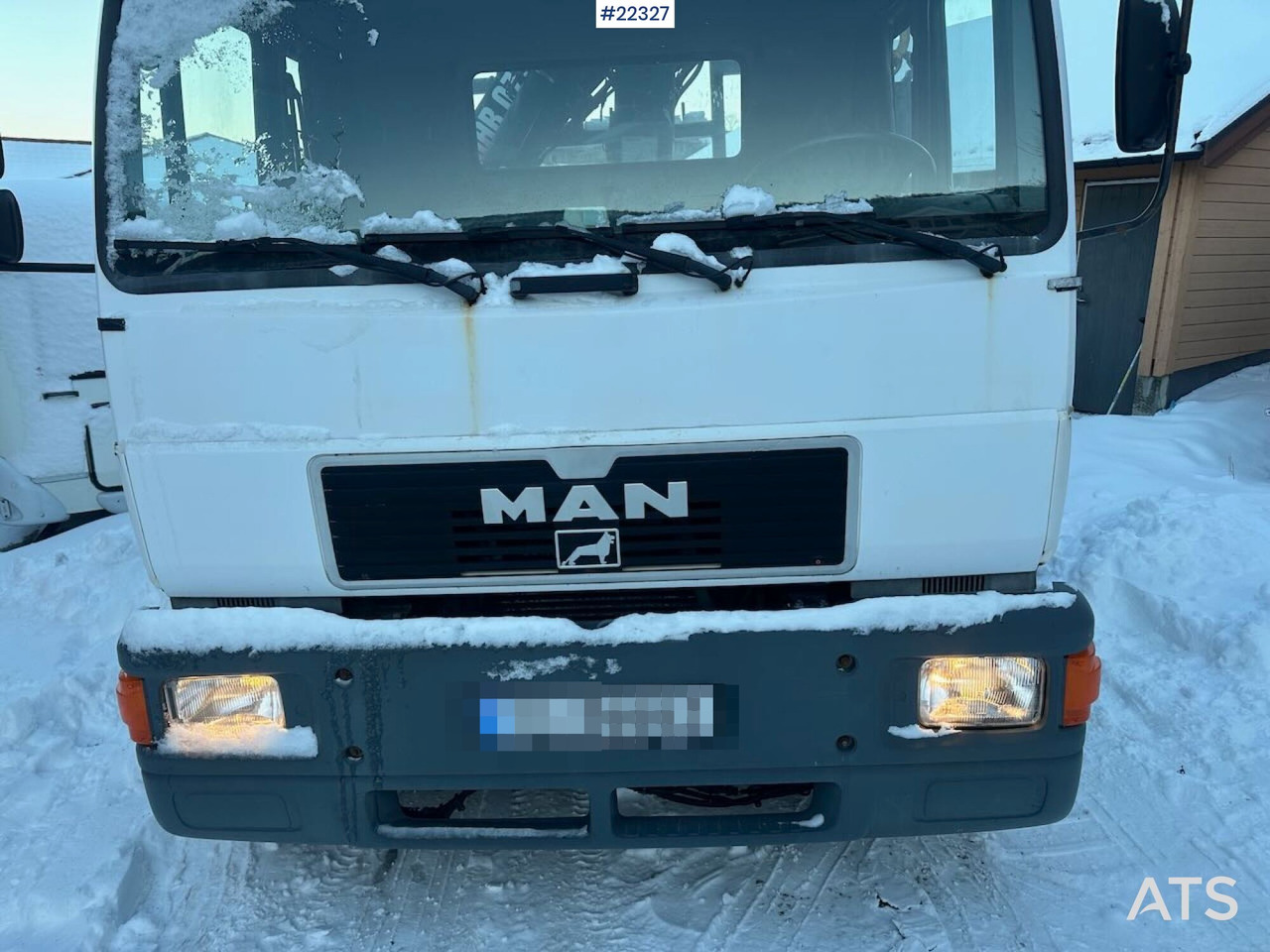 Crane truck MAN 14 224 LC kranbil m / 7 t/m kran og to sett dekk. Lav km stand. SE VIDEO: picture 8