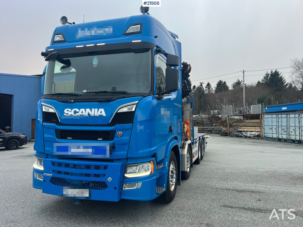 Scania R580 8x2 kranbil m/ 95t/m hmf kran, jibb , vinsj og konar planslep - Crane truck: picture 3 Scania R580 8x2 kranbil m/ 95t/m hmf kran, jibb , vinsj og konar planslep - Crane truck: picture 3