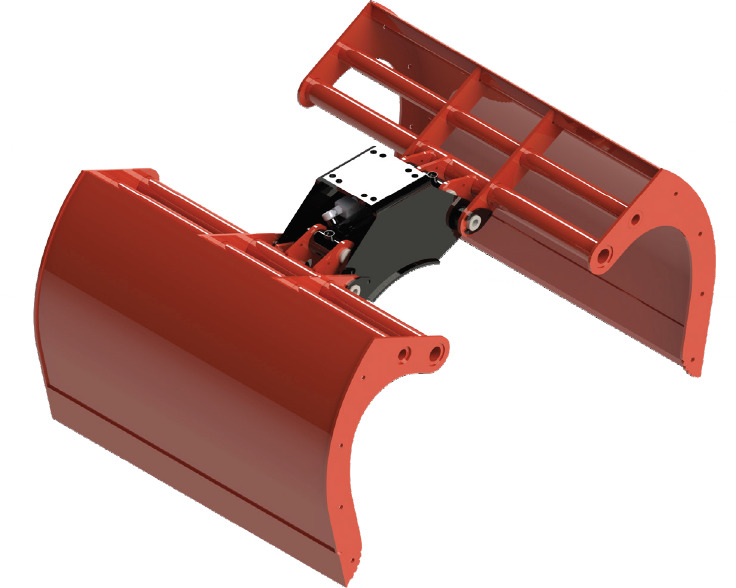 Clamshell bucket withouth side-walls BV-MR 205 - Clamshell bucket for Loader crane: picture 1 Clamshell bucket withouth side-walls BV-MR 205 - Clamshell bucket for Loader crane: picture 1