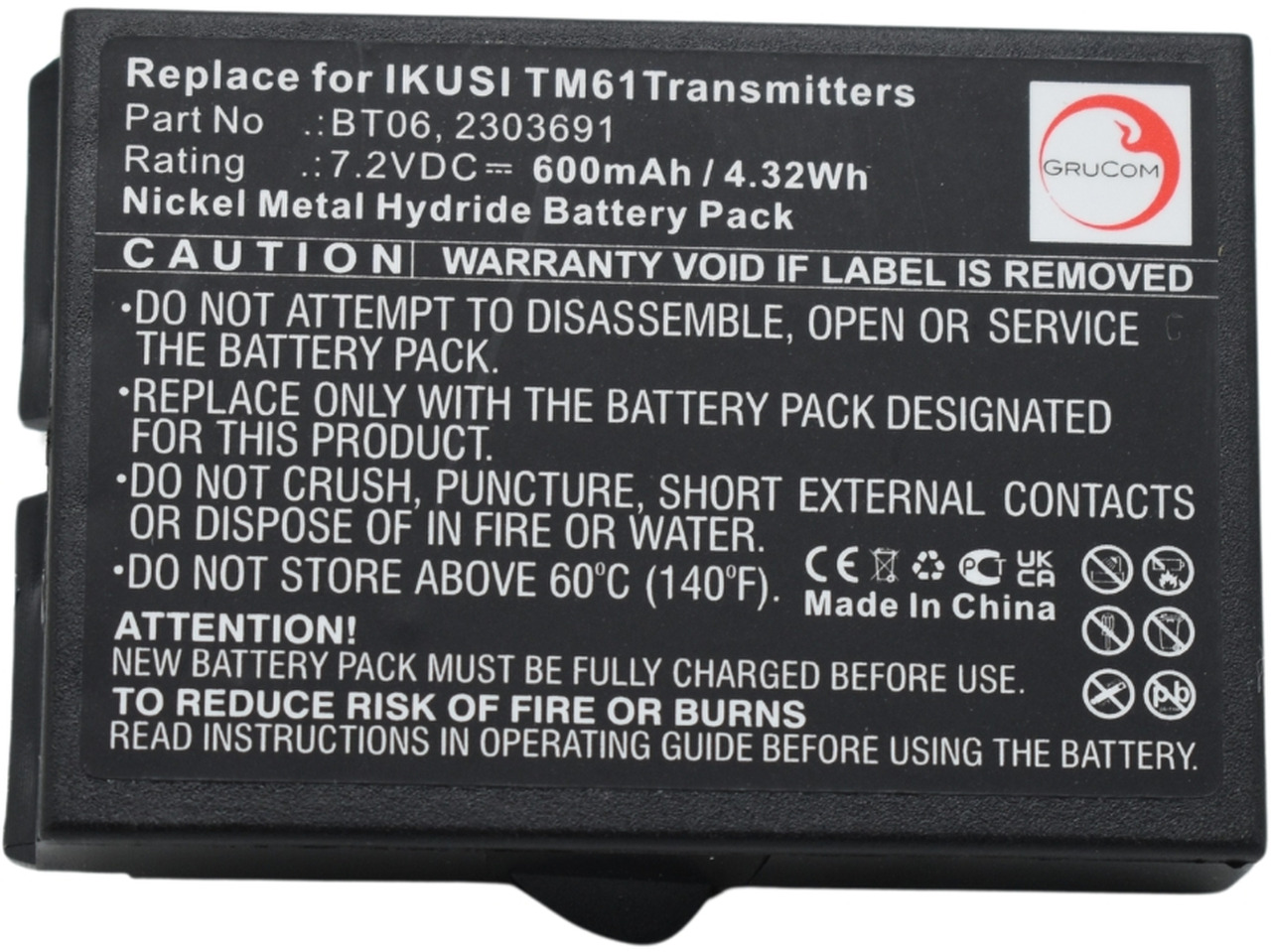 Compatible battery Ikusi 2303691, BT06 - Battery for Loader crane: picture 5 Compatible battery Ikusi 2303691, BT06 - Battery for Loader crane: picture 5