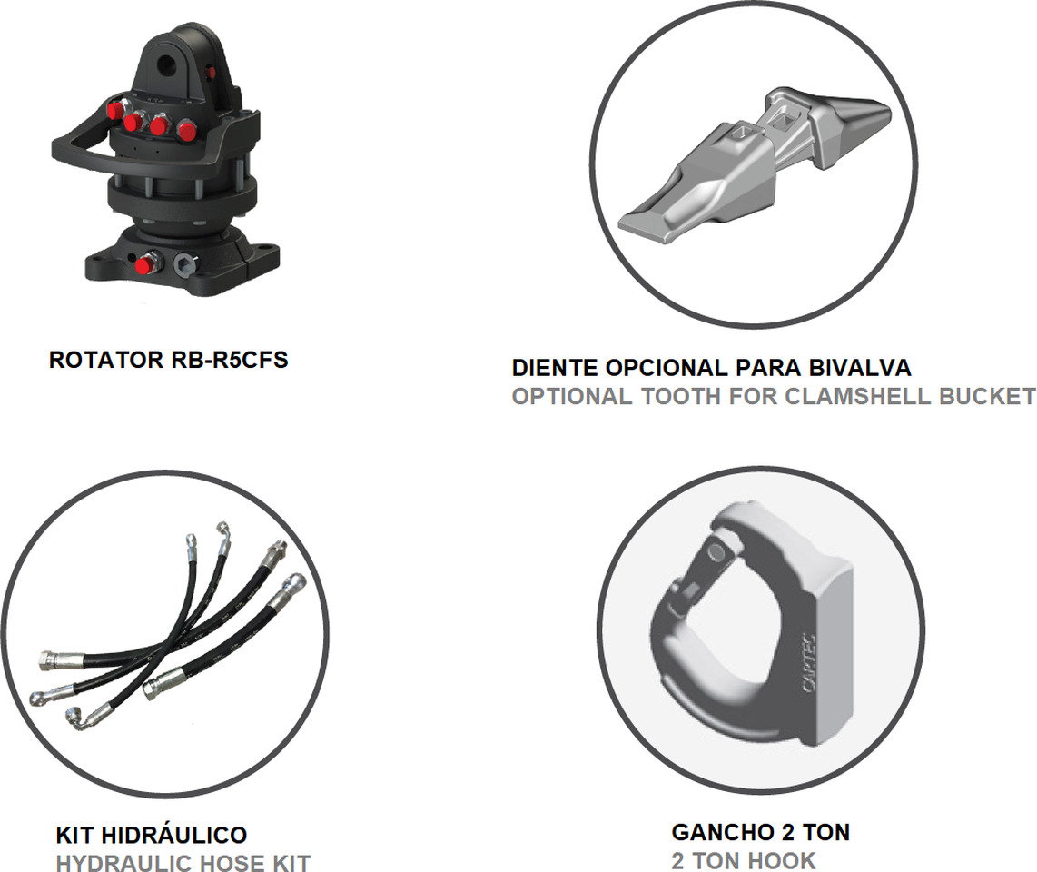 Pearced clamshell buckets withouth side-walls BV-MR 125 SG - Clamshell bucket for Loader crane: picture 4 Pearced clamshell buckets withouth side-walls BV-MR 125 SG - Clamshell bucket for Loader crane: picture 4