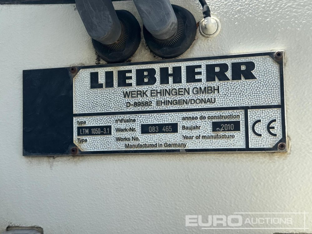2010 Liebherr LTM1050-3.1 - Mobile crane: picture 4 2010 Liebherr LTM1050-3.1 - Mobile crane: picture 4