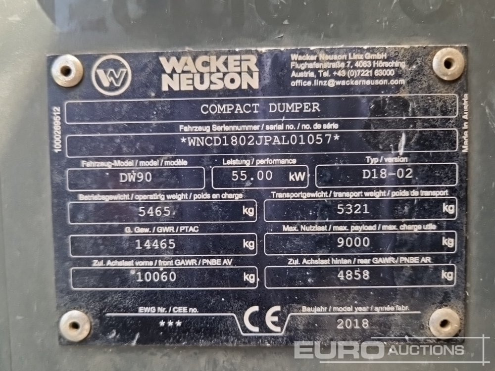 Mini dumper 2018 Wacker Neuson DW90: picture 28