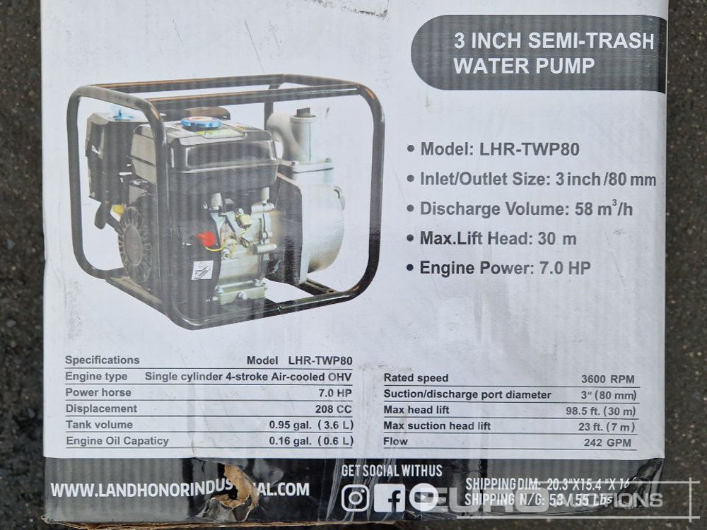 Water pump LHR-TWP80 3" Semi Trash Water Pump: picture 11