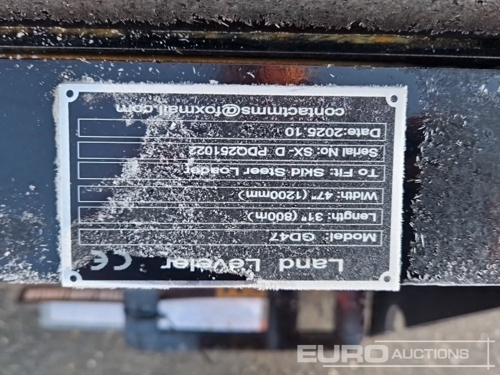 Material handling equipment Unused 2025 GIYI Land Leveler to suit Skidsteer Loader: picture 6