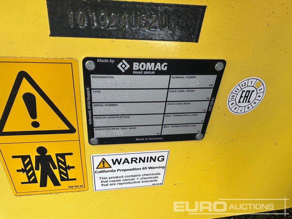 Unused Bomag BW141 AD-50 - Roller: picture 2 Unused Bomag BW141 AD-50 - Roller: picture 2
