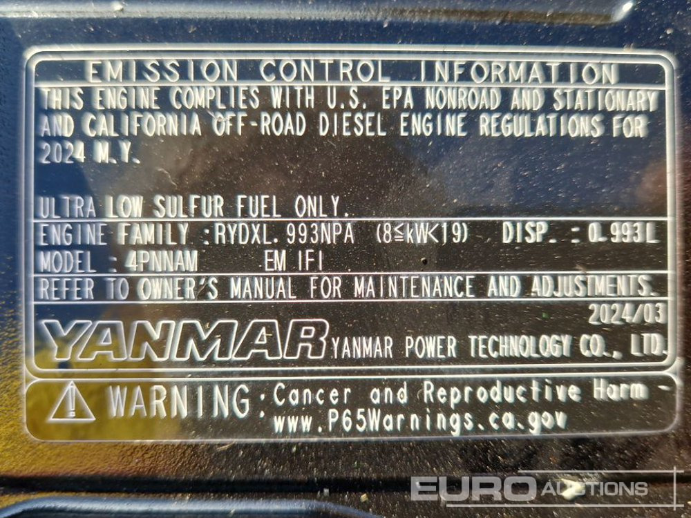 Engine Unused Yanmar 3TNV74F-SNNS: picture 10