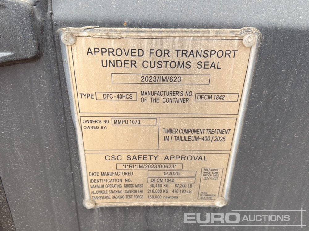 Shipping container 40' x 8' High Cube Container, 4 Side Doors, 1 End Door: picture 8