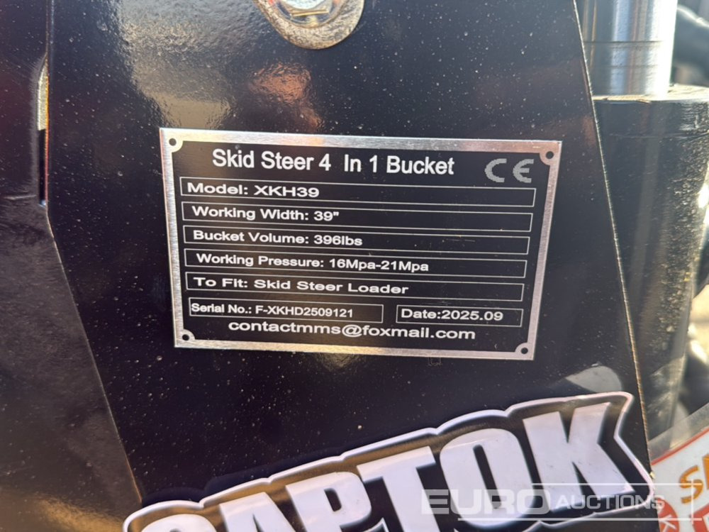 New Bucket Unused 2025 Captok CK-XKH39F: picture 6 New Bucket Unused 2025 Captok CK-XKH39F: picture 6