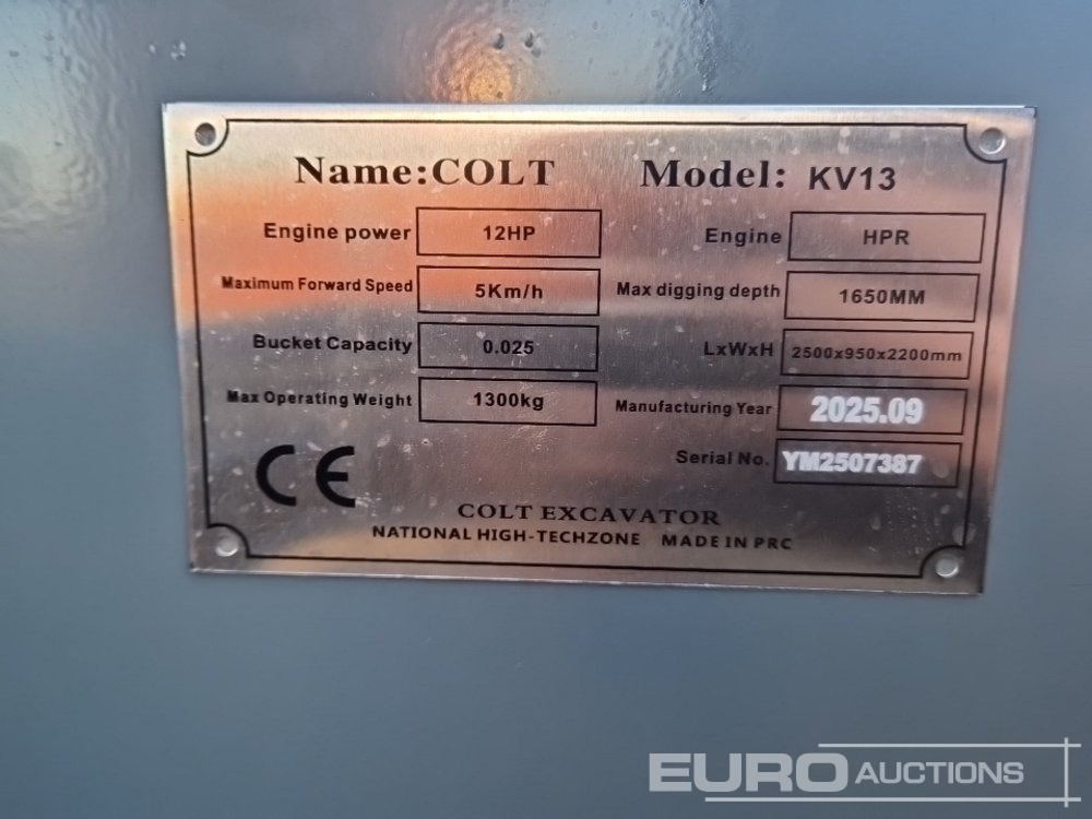 Mini excavator Unused Colt KV13: picture 30
