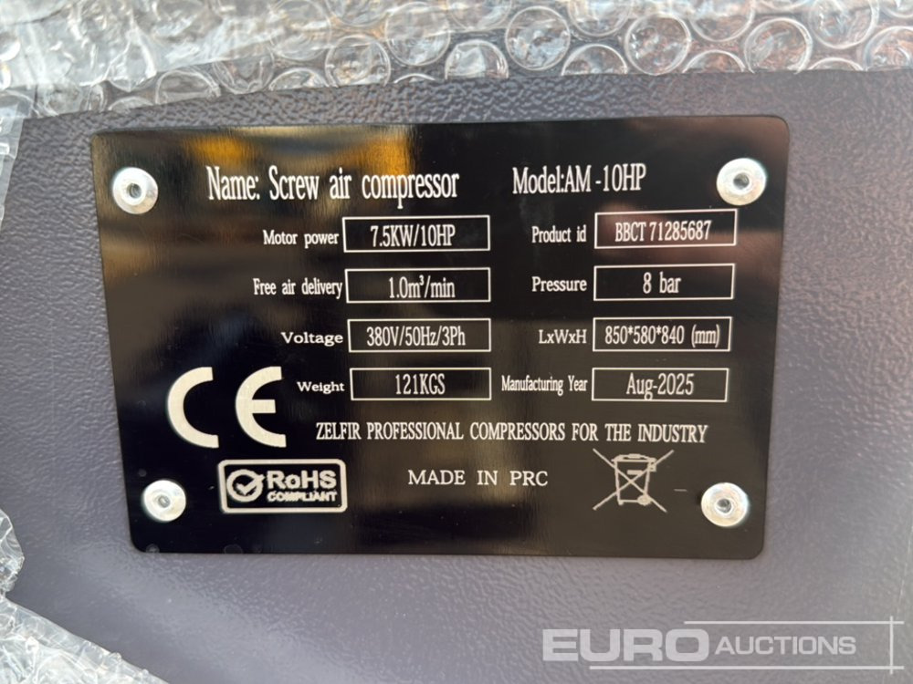 Air compressor Unused Zelfir AM-10HP: picture 11