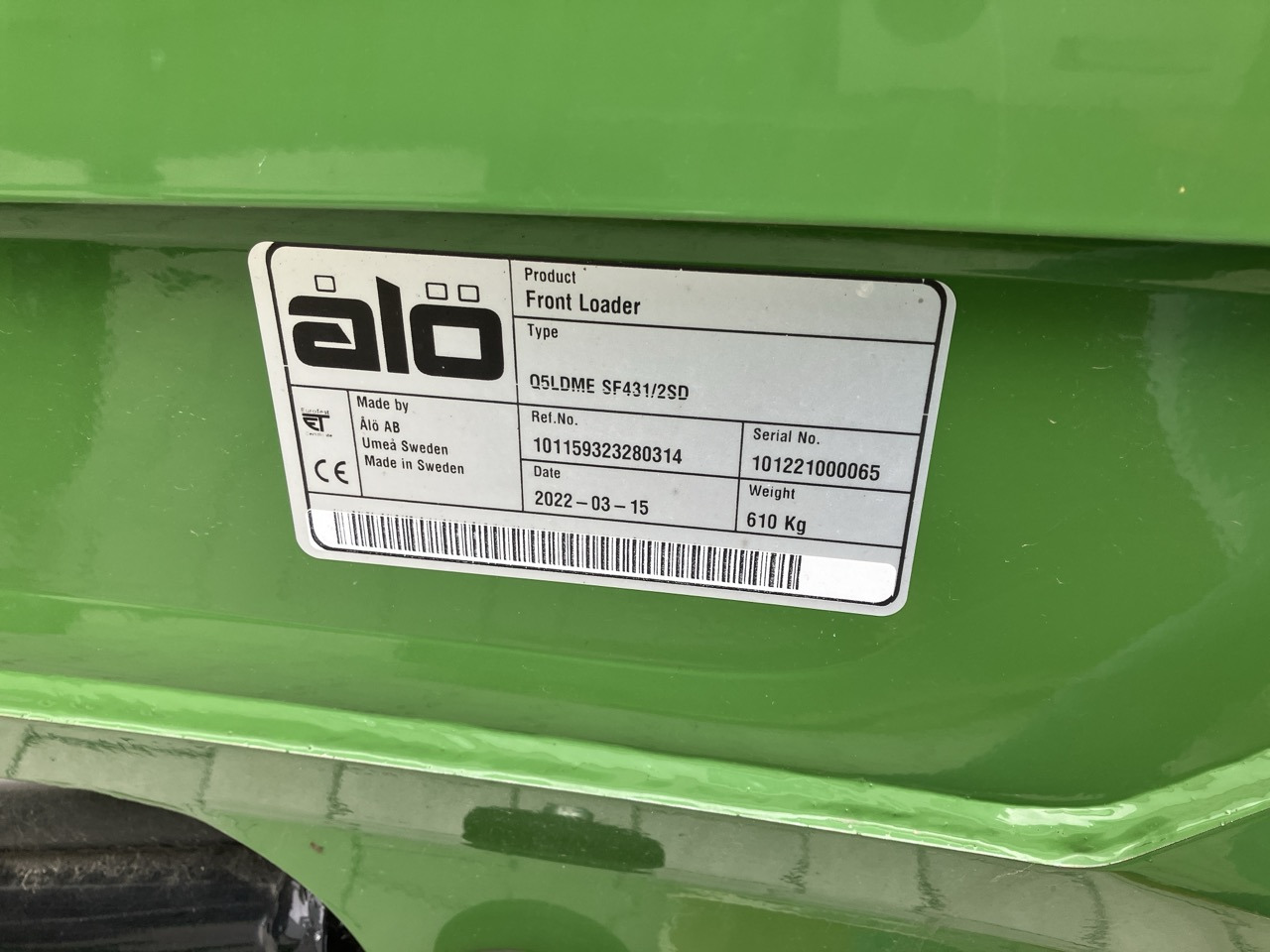 Alö Frontlader Q5 LDM EURO - Front loader for tractor: picture 2 Alö Frontlader Q5 LDM EURO - Front loader for tractor: picture 2