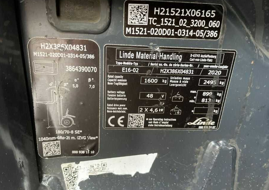 Linde E16-02 - Electric forklift: picture 4 Linde E16-02 - Electric forklift: picture 4