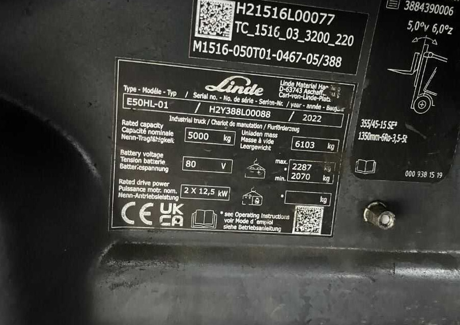 Linde E50HL-01 - Electric forklift: picture 4 Linde E50HL-01 - Electric forklift: picture 4
