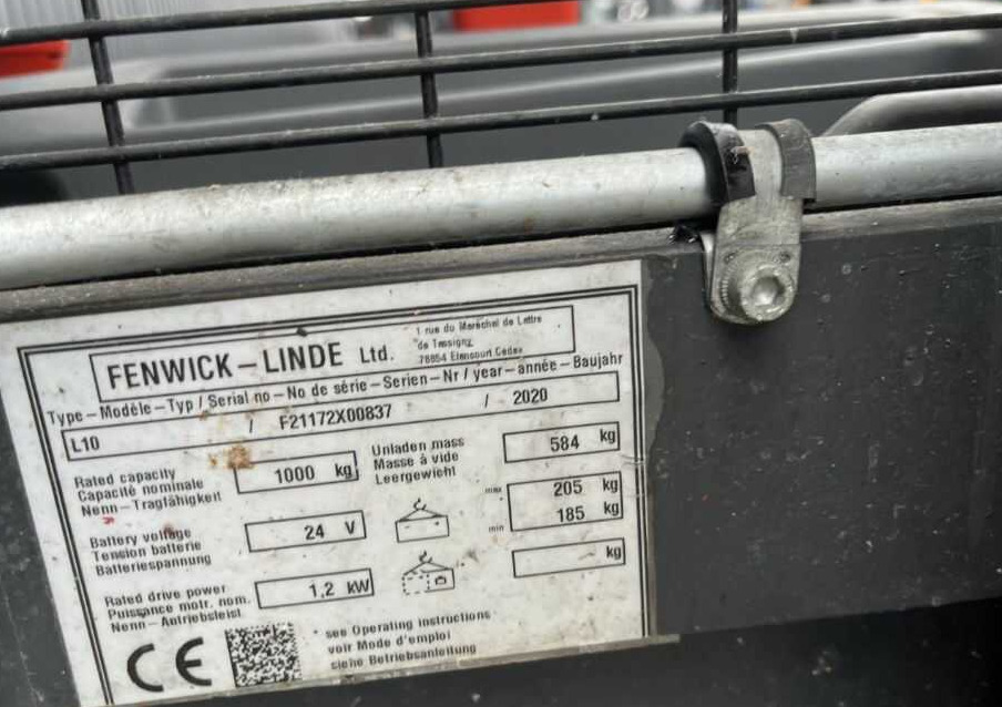 Linde L10 - Stacker: picture 4 Linde L10 - Stacker: picture 4