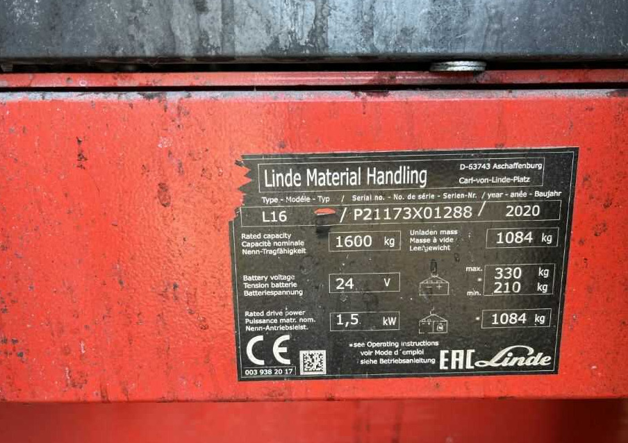 Linde L16 - Stacker: picture 5 Linde L16 - Stacker: picture 5