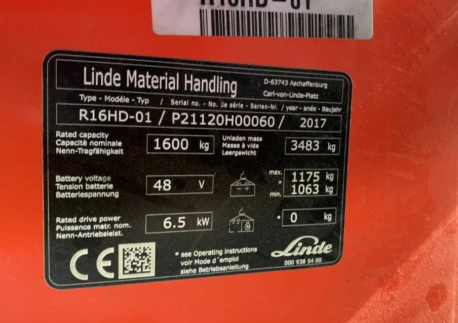 Reach truck Linde R16HD-01: picture 6