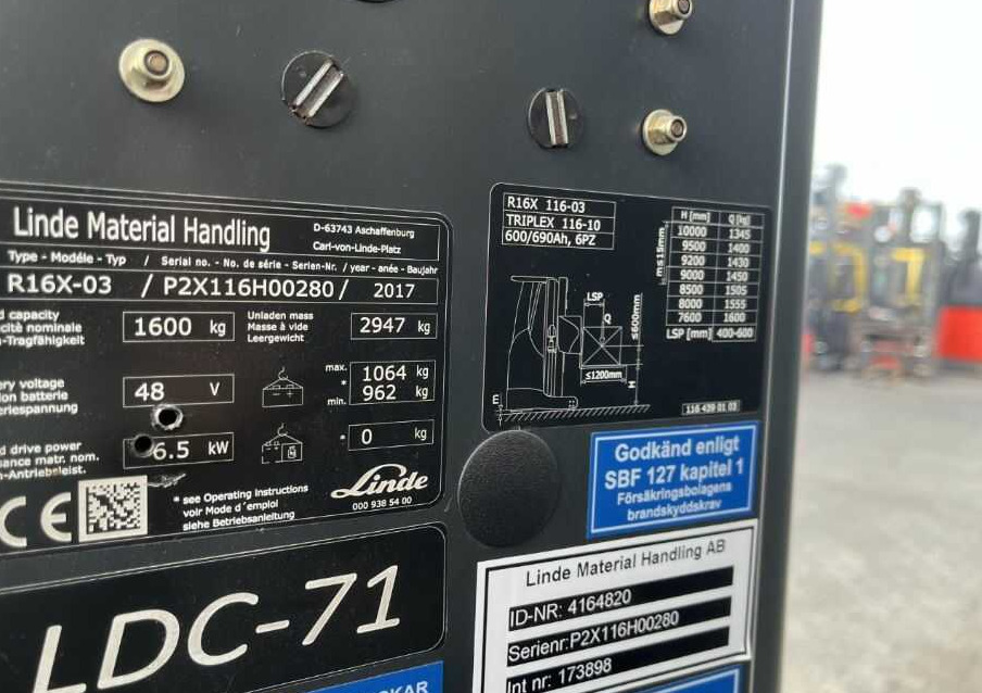 Linde R16X-03 - Reach truck: picture 4 Linde R16X-03 - Reach truck: picture 4