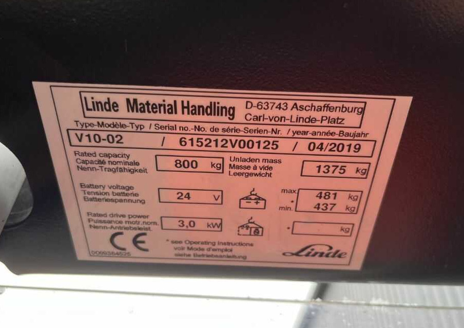 Linde V10-02 - Order picker: picture 4 Linde V10-02 - Order picker: picture 4