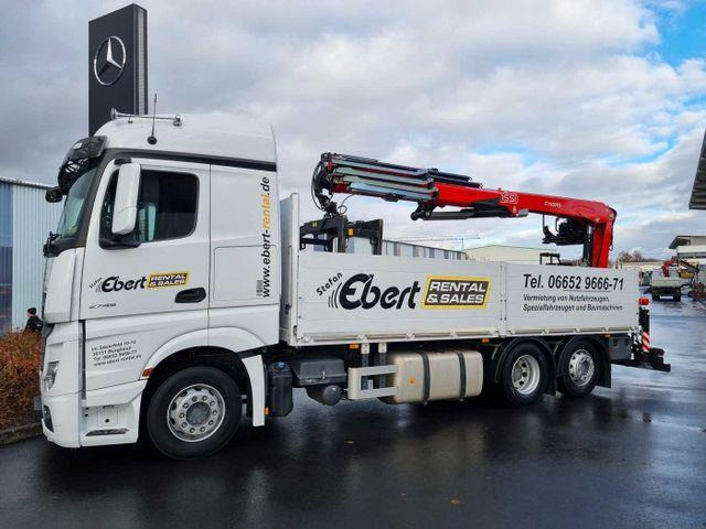 Mercedes-Benz Actros 2745 L 6x2 Baustoffpritsche+Kran Retarder - Crane truck: picture 4 Mercedes-Benz Actros 2745 L 6x2 Baustoffpritsche+Kran Retarder - Crane truck: picture 4