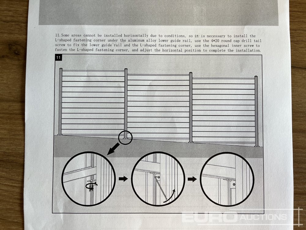 Construction equipment 1.8m Wide Anthracite Grey Composite Fence Panels (25 of), 2.45m Black Aluminium Posts (26 of), Complete With Assembly Kit: picture 22