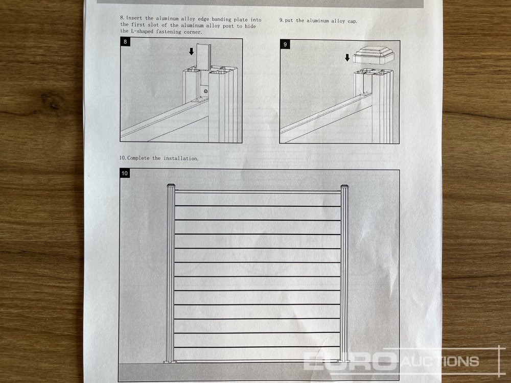Construction equipment 1.8m Wide Anthracite Grey Composite Fence Panels (25 of), 2.45m Black Aluminium Posts (26 of), Complete With Assembly Kit: picture 21