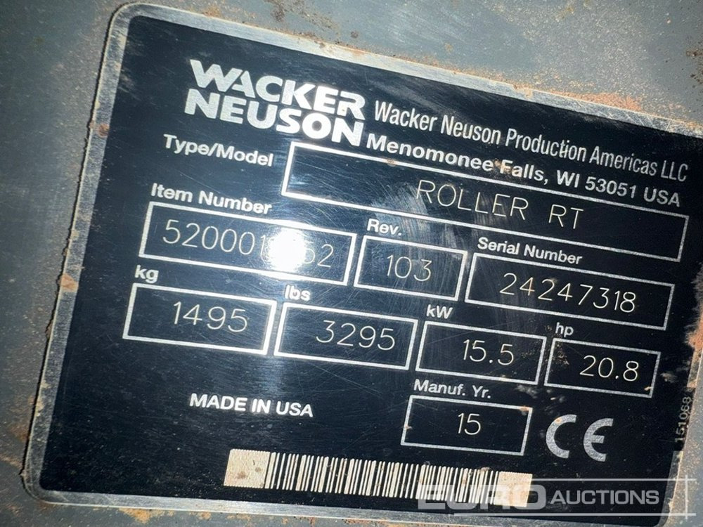 Asphalt machine 2015 Wacker Neuson Roller RT: picture 7