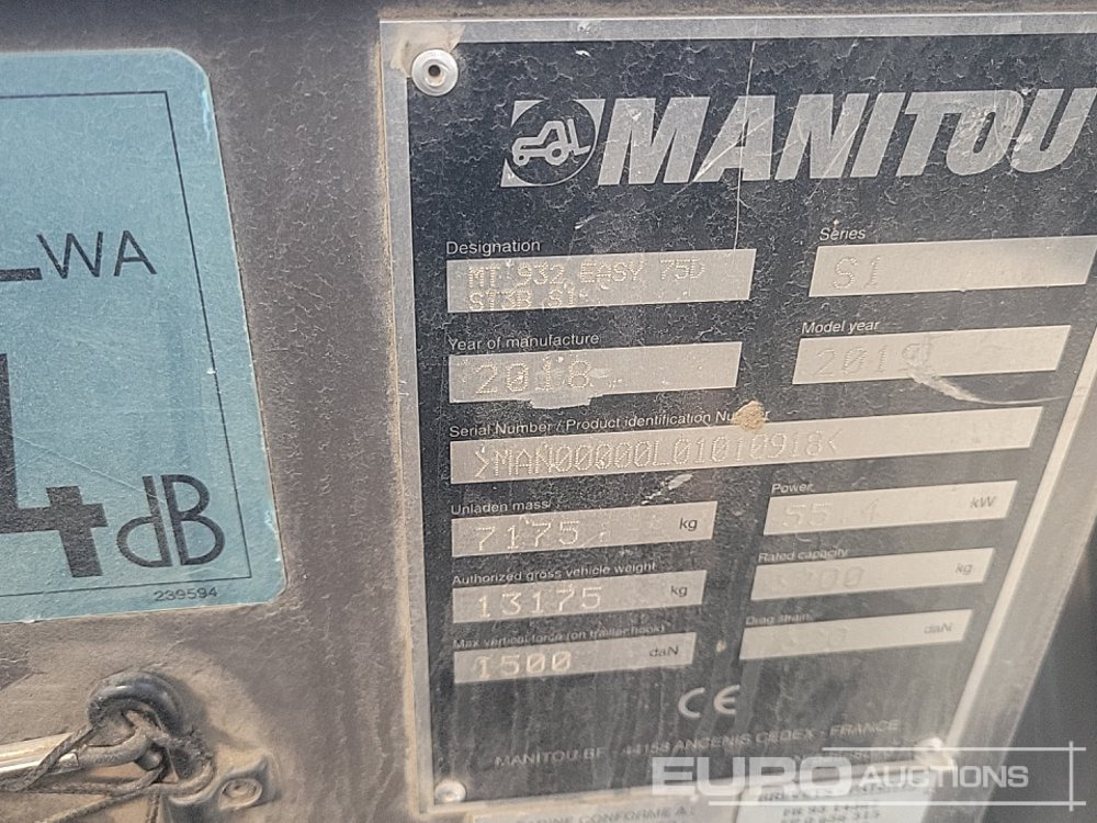 Telescopic handler 2019 Manitou MT 932 EASY 75D: picture 38