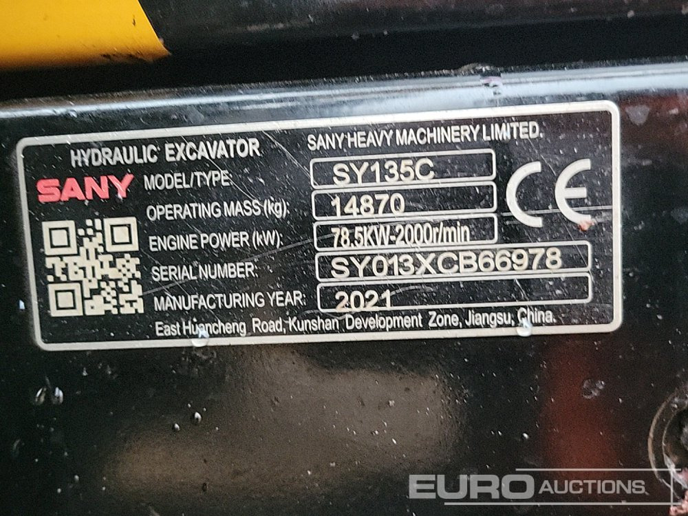 Crawler excavator 2021 Sany SY135C: picture 48