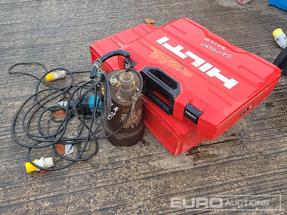 Hilti 110 Volt Hammer Drill, 110 Volt Handheld Breaker, Makita 110 Volt Diamond Core Drill, 110 Volt Water Pump - Construction equipment: picture 1 Hilti 110 Volt Hammer Drill, 110 Volt Handheld Breaker, Makita 110 Volt Diamond Core Drill, 110 Volt Water Pump - Construction equipment: picture 1