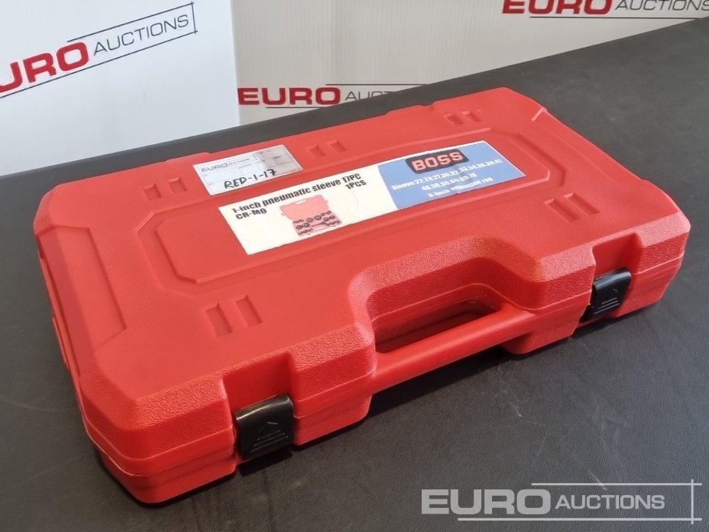 Unused 2025 Boss 1" 17pc Pneumatic Socket Set, 8" Extension Rod - Workshop equipment: picture 1 Unused 2025 Boss 1" 17pc Pneumatic Socket Set, 8" Extension Rod - Workshop equipment: picture 1