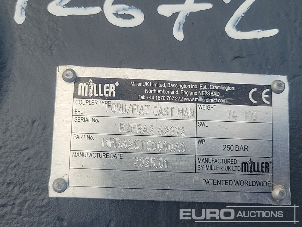 Quick coupler Unused 2025 Miller Manual QH 45mm Pin to suit 4-6 Ton Excavator: picture 15