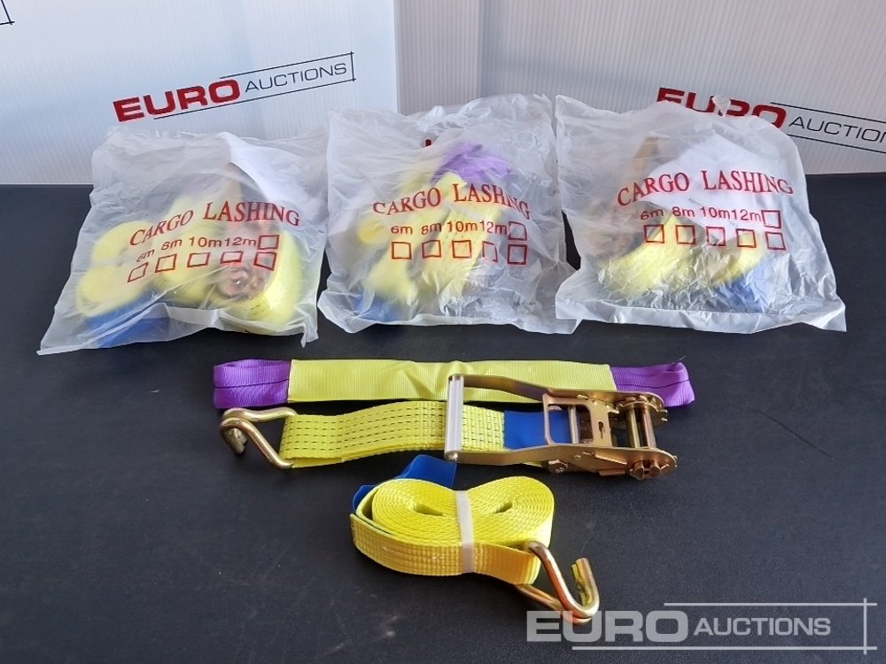 Unused Boss 4M x 50mm 5 Ton Ratchet Straps with Sling (4 of) - Workshop equipment: picture 2 Unused Boss 4M x 50mm 5 Ton Ratchet Straps with Sling (4 of) - Workshop equipment: picture 2