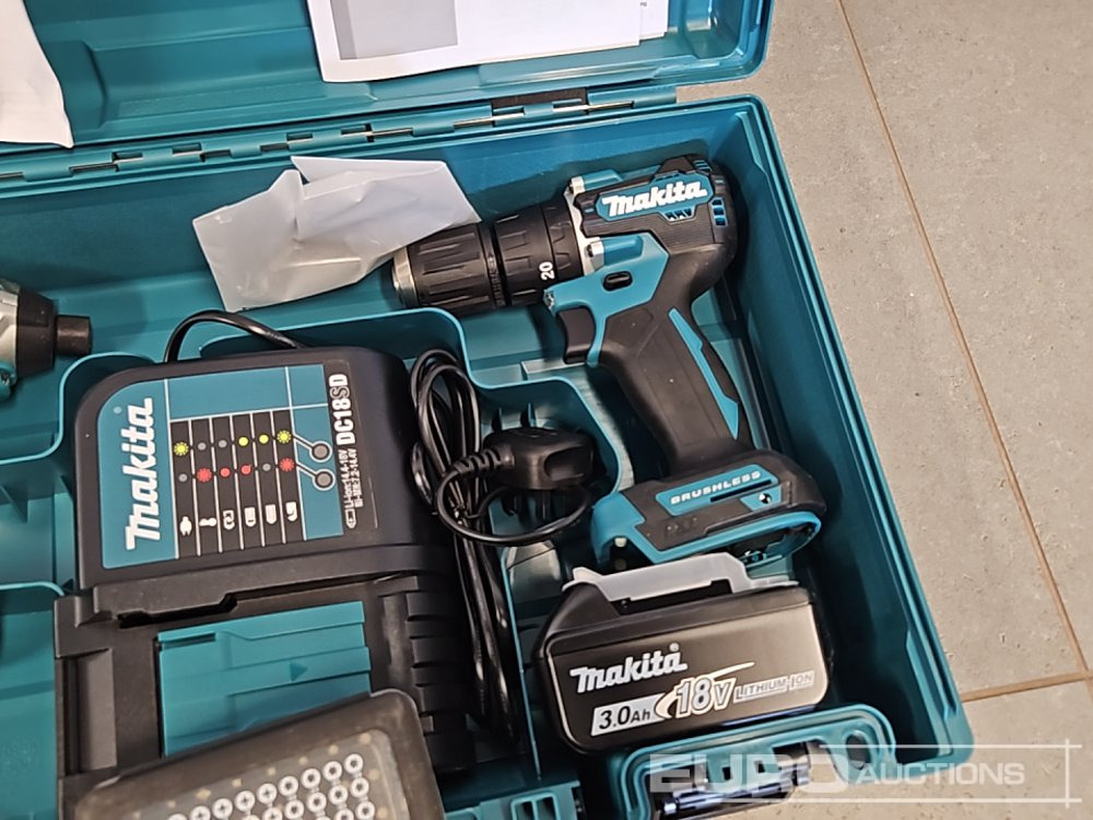 Unused Makita DHP453 18V LXT Combi Dril, Makita DTD152 18V LXT Impact Driver, Battery, Charger, Bit Set - Workshop equipment: picture 5 Unused Makita DHP453 18V LXT Combi Dril, Makita DTD152 18V LXT Impact Driver, Battery, Charger, Bit Set - Workshop equipment: picture 5