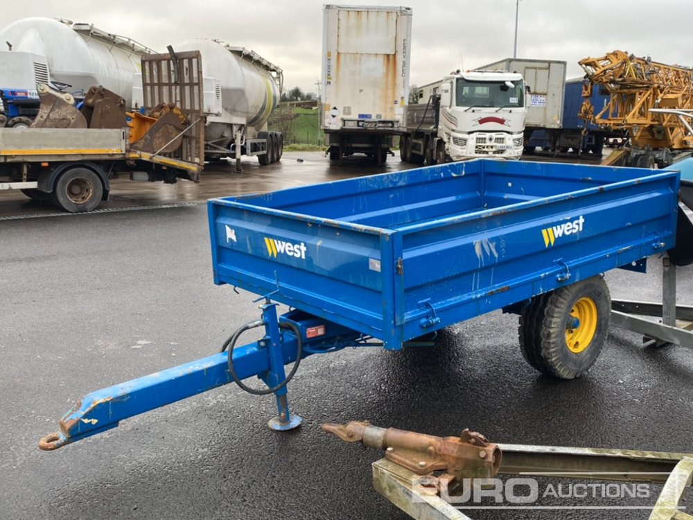 West 8' x 5' Single Axle Tipping Trailer - Farm trailer: picture 1 West 8' x 5' Single Axle Tipping Trailer - Farm trailer: picture 1