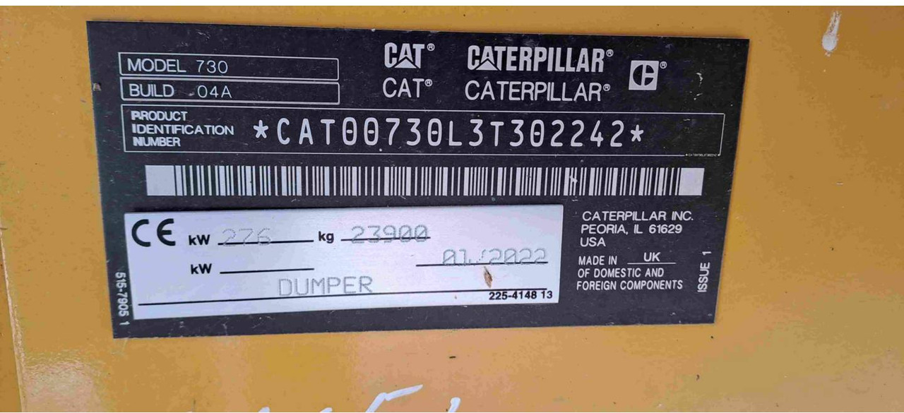 Articulated dumper CAT 730: picture 6