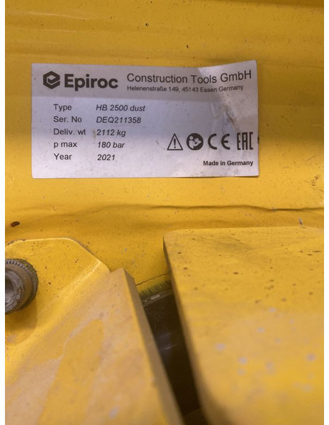 Epiroc HB2500 - Hydraulic hammer for Construction machinery: picture 2 Epiroc HB2500 - Hydraulic hammer for Construction machinery: picture 2