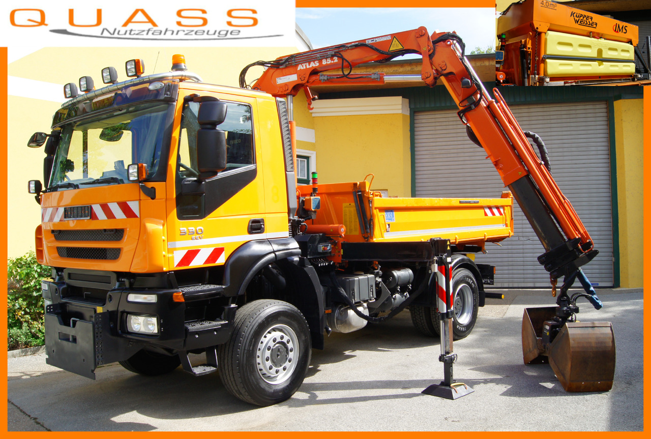 IVECO 190T33 Trakker 4x4/ATLAS 85.2/Euro5/Winterdienst/Streuer - Crane truck: picture 1 IVECO 190T33 Trakker 4x4/ATLAS 85.2/Euro5/Winterdienst/Streuer - Crane truck: picture 1