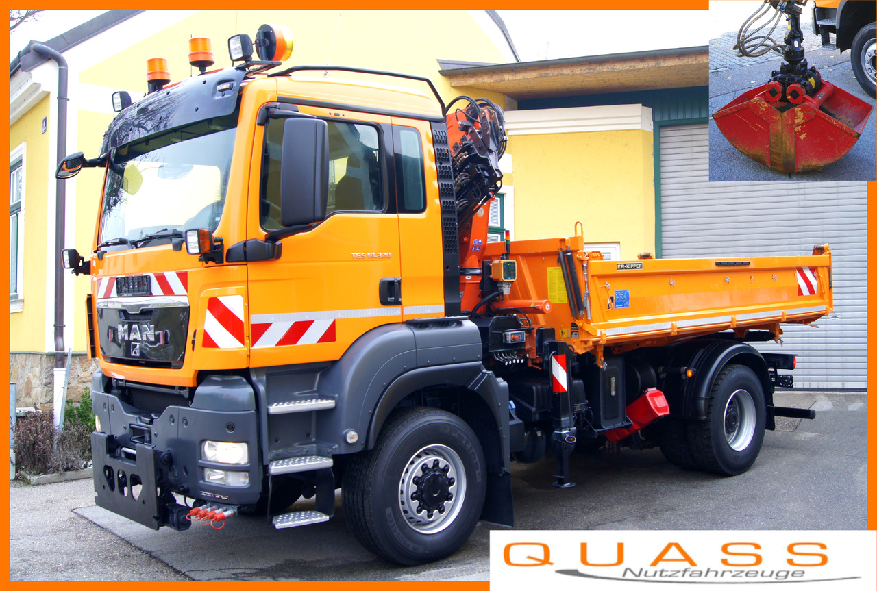MAN TGS 18.320 BL 4x4 / ATLAS 75.2 / MEILLER / Winterdienst - Crane truck, Crane truck: picture 1 MAN TGS 18.320 BL 4x4 / ATLAS 75.2 / MEILLER / Winterdienst - Crane truck, Crane truck: picture 1