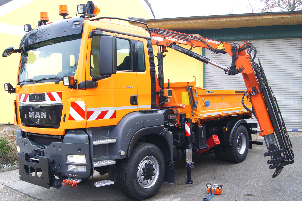 MAN TGS 18.320 BL 4x4 / ATLAS 75.2 / MEILLER / Winterdienst - Tipper, Crane truck: picture 2 MAN TGS 18.320 BL 4x4 / ATLAS 75.2 / MEILLER / Winterdienst - Tipper, Crane truck: picture 2