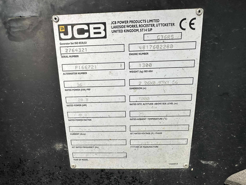 JCB G36RS - Air compressor: picture 5 JCB G36RS - Air compressor: picture 5