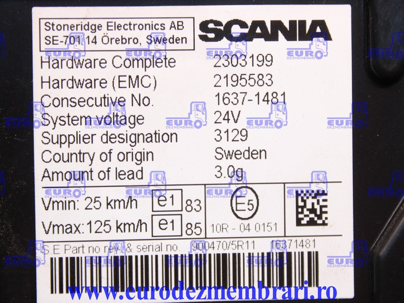 ELEMENT BORD CEAS BORD SCANIA 2627466, 2491744, 2303199, 2195583 - Dashboard for Truck: picture 2 ELEMENT BORD CEAS BORD SCANIA 2627466, 2491744, 2303199, 2195583 - Dashboard for Truck: picture 2