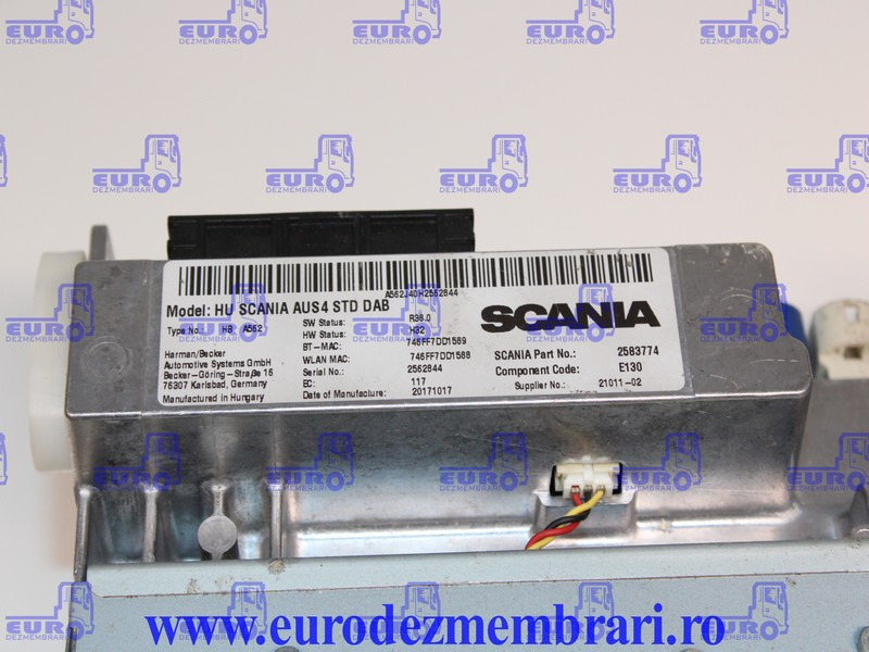 ELEMENT BORD UNITATE MULTIMEDIA SCANIA NGS 2583774, 2594721, 2735760, 2635711, 2783088, 2819278, 2819281 - Dashboard for Truck: picture 3 ELEMENT BORD UNITATE MULTIMEDIA SCANIA NGS 2583774, 2594721, 2735760, 2635711, 2783088, 2819278, 2819281 - Dashboard for Truck: picture 3