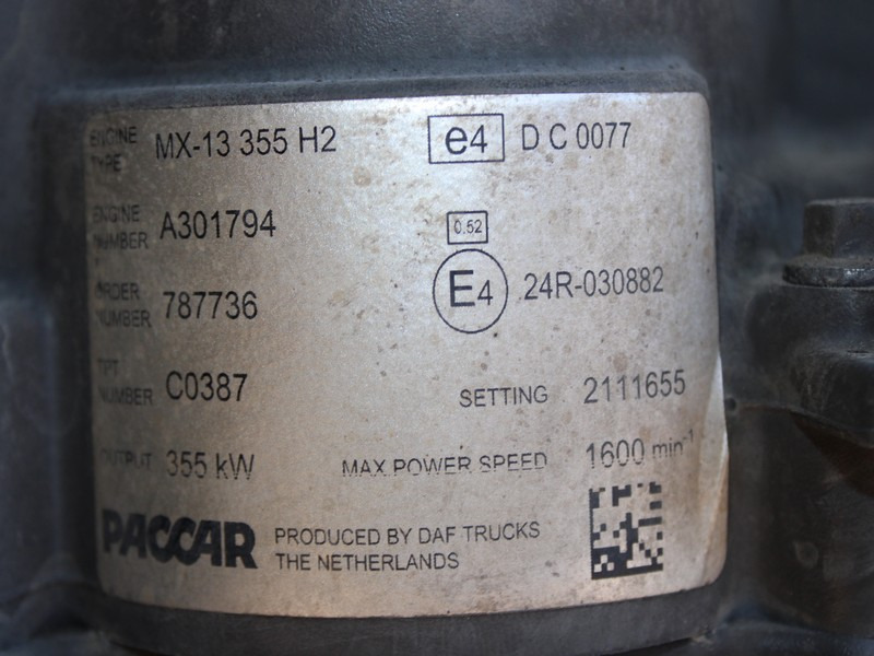 MOTOR DAF XF106 MX-13 355 H2 480CP EURO 6 2111655 - Engine for Truck: picture 5 MOTOR DAF XF106 MX-13 355 H2 480CP EURO 6 2111655 - Engine for Truck: picture 5