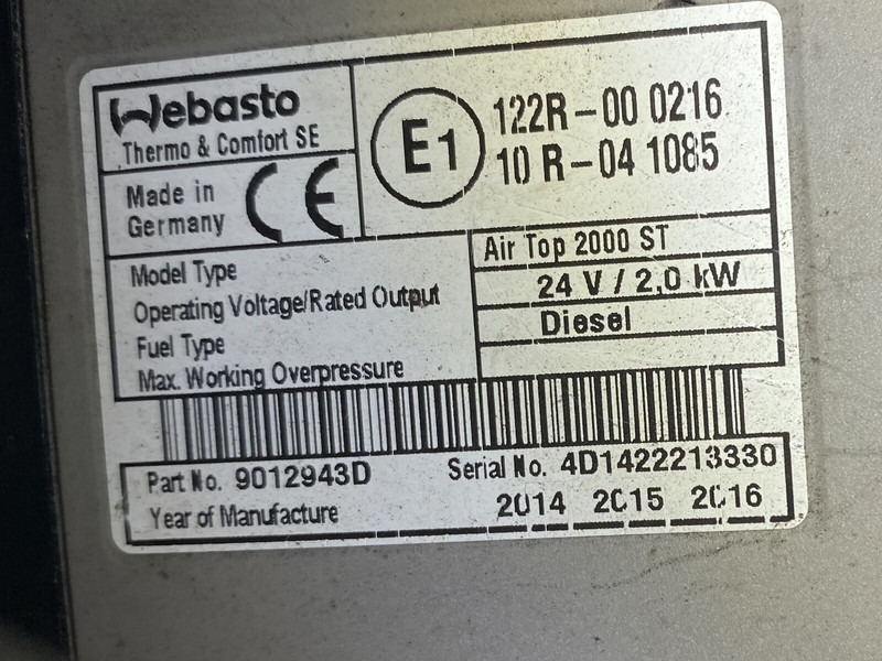 Webasto AirTop 2000 ST - Heating/ Ventilation: picture 2 Webasto AirTop 2000 ST - Heating/ Ventilation: picture 2